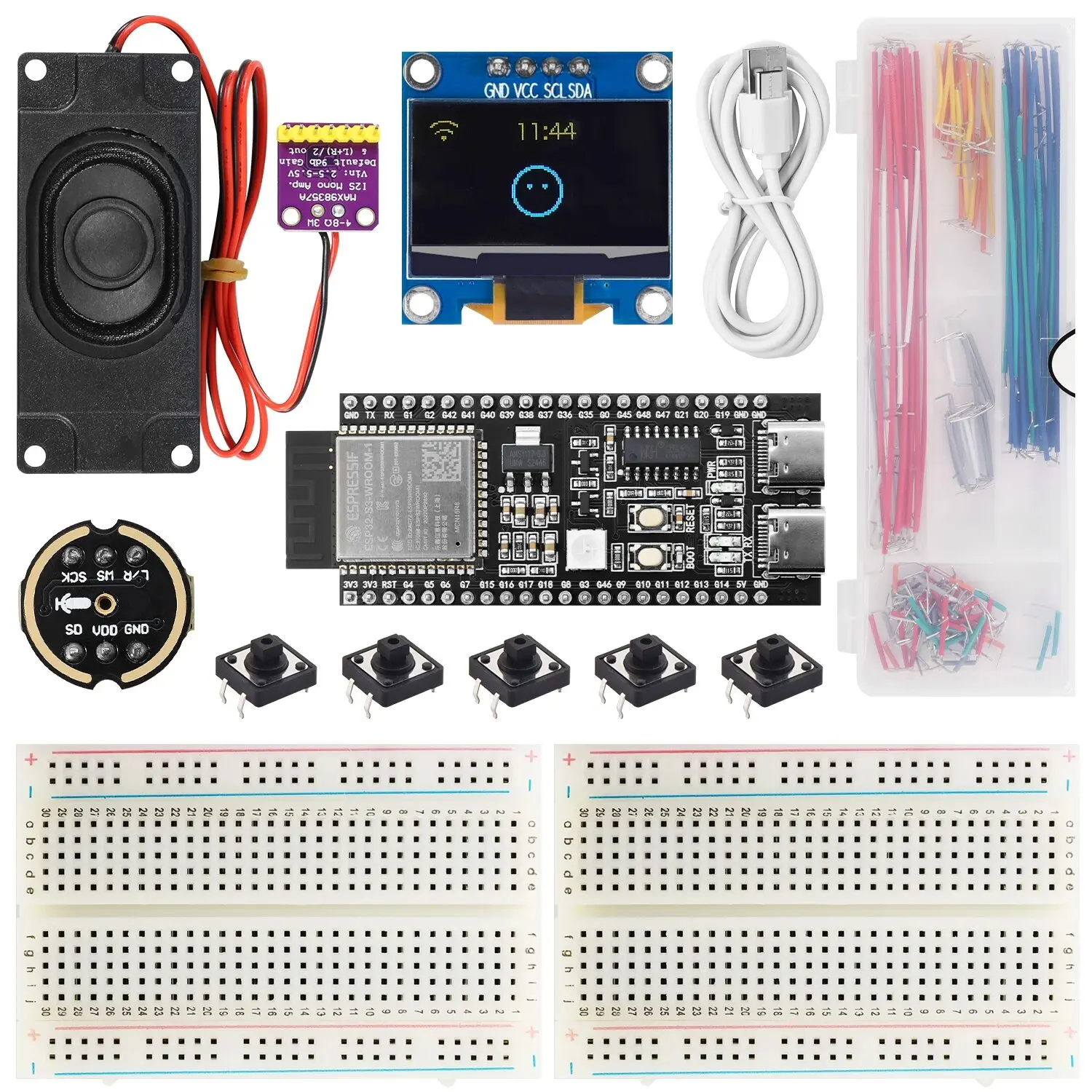 0.96 Inch OLED ESP32-S3 Xiao Zhi AI Voice Interact Chatbot DIY Electronic Kit Base on Arduino ESP32 STEM Programming
