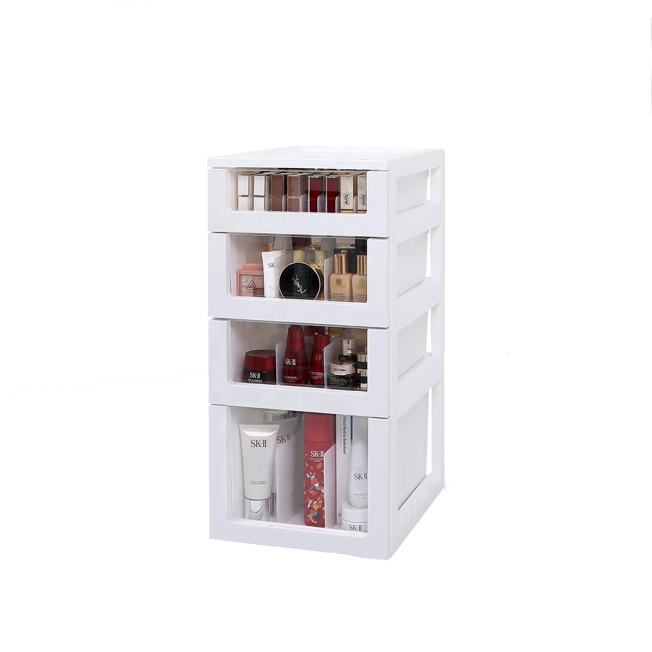 

Multifunction Transparent Plastic Lipstick drawer storage box make up organizer