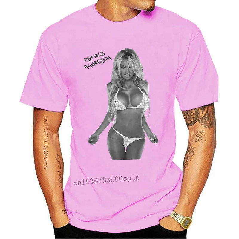 

Camiseta de hombre, ropa de Pamela Anderson, estrella de los famosos