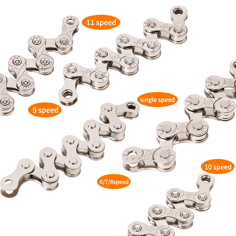 Single 6 7 8 9 10 11 12 Speed MTB Bicycle Silver 24/27/30/33 Chains Part Missing Link Mountain Bike Chain
