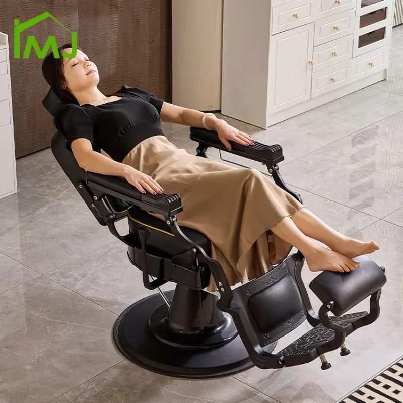 Barber Shop Professional Hairdressing Hydraulic Recliner Hair Chair Vintage Barber Chair