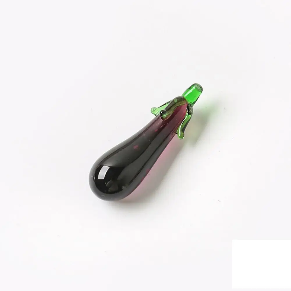 1 pcs 3D   Bonsai Decor Fruit and Vegetable Gift Desktop Ornaments Glass Crafts Vegetable Figurines Mini Statues
