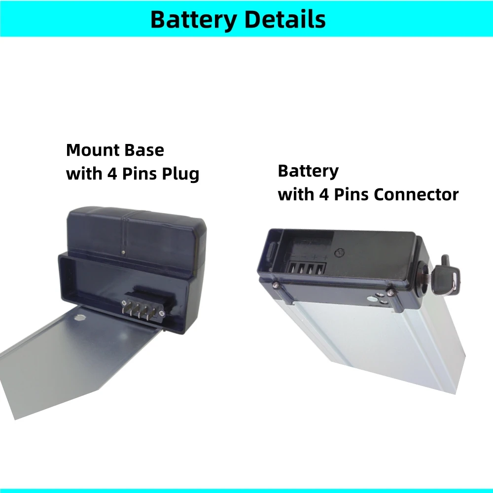 Rear Rack Carrier City Bike Ebike Battery 36V 48V 10Ah 10.4Ah 13Ah 15Ah 20Ah 25Ah City Bike Commuter E-bike Battery with Charger