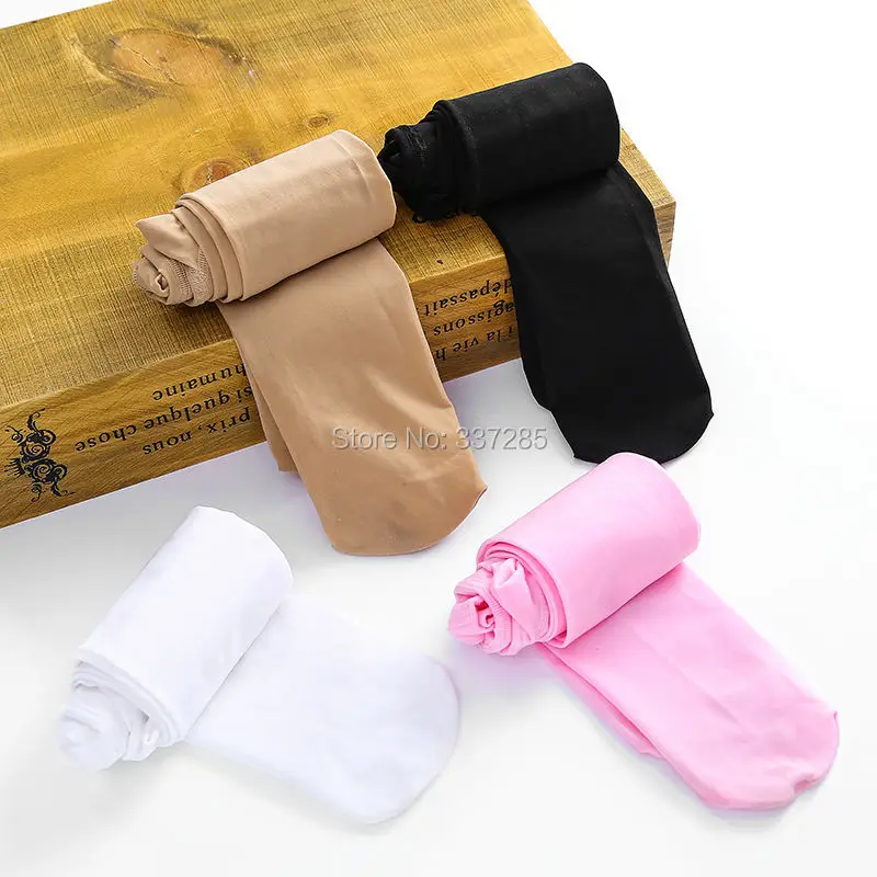 Girls Anti-pilling Super quality Ice silk material tights for child baby white ballet Dance stocking solid color kids pantyhose