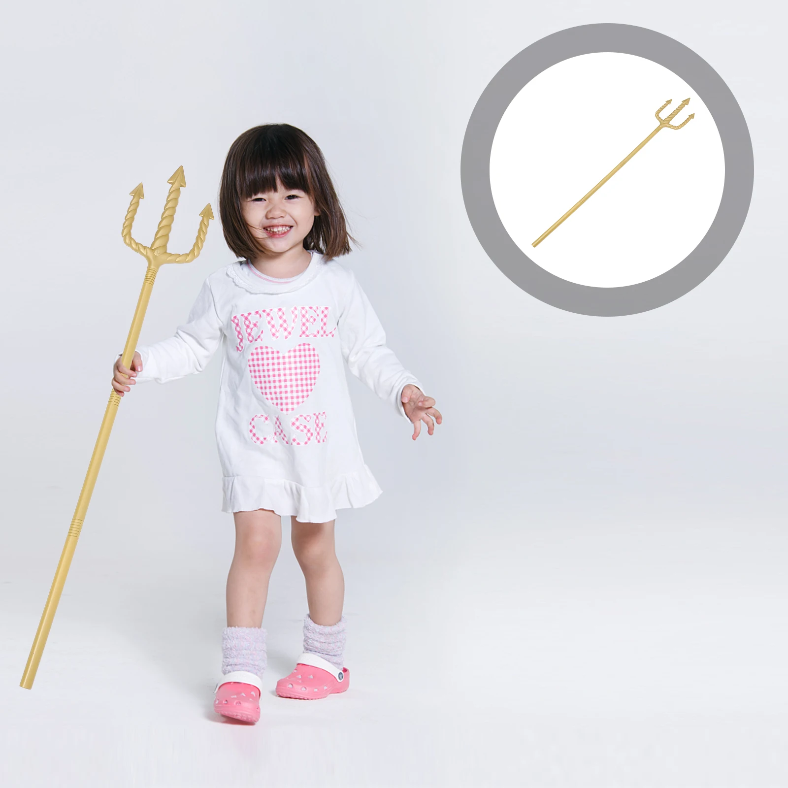 

Lightweight Fork Prop Halloween Cosplay Costume Accessor Demon Fork Decor Detachable Soft Grip Comfortable