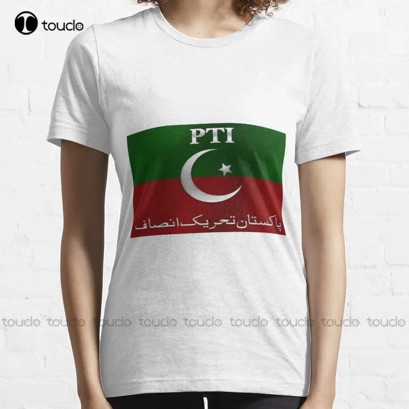 Pti Flag Pti Flag, Imran Khan, Classic T-Shirt Shirts For Women Fashion Creative Leisure Funny Harajuku T-Shirt Custom Gift New