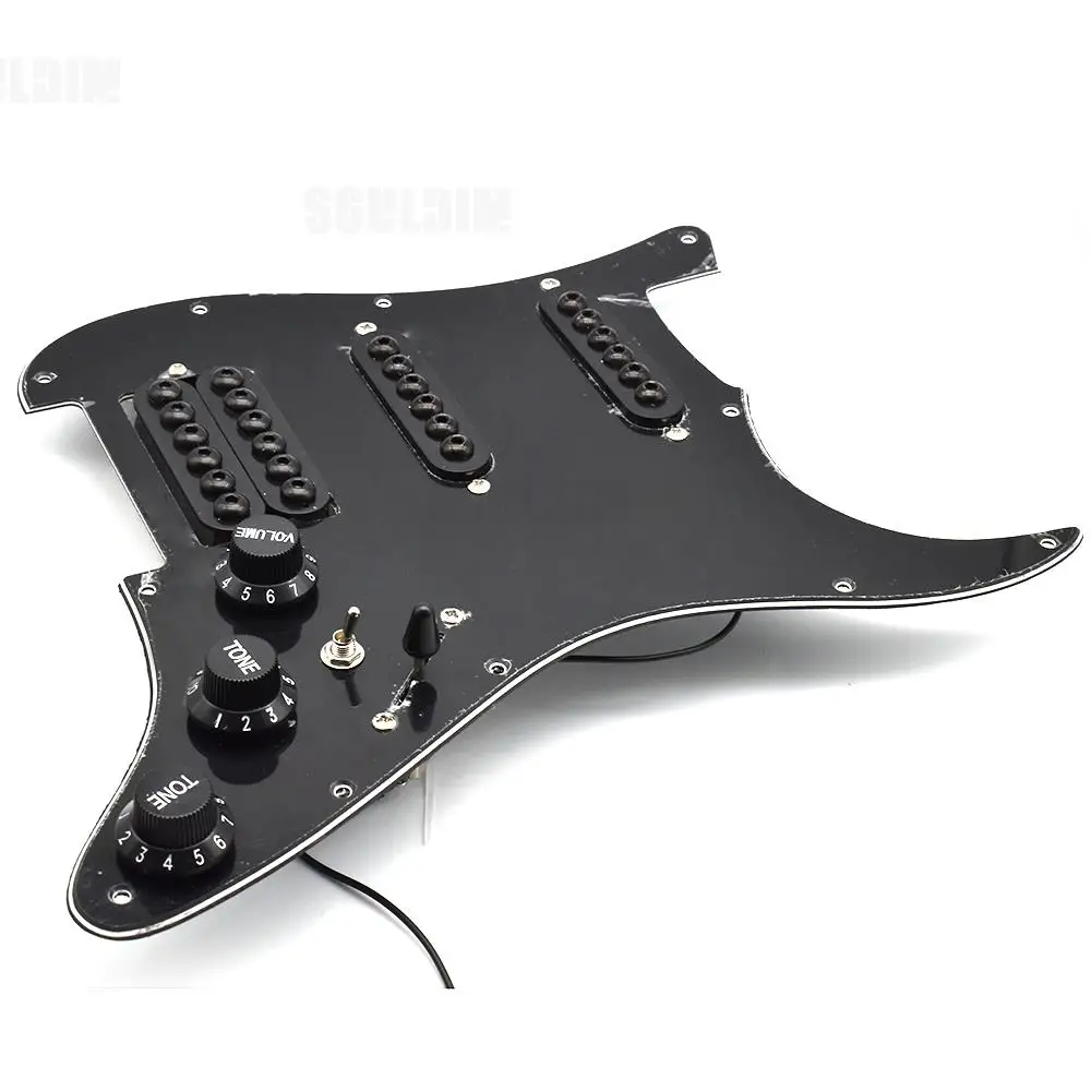 SSH-Coil Big Pole Double Coil Humbucker Pickguard Pickup with Single Cut  Switch for ST electric Guitar 