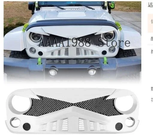 Car Front Grille Matt Black Grill w/ Insert Kit For Jeep Wrangler JK 2007 2008 2009 2010 2011 2012 2013 2014 2015 2016 2017 2018