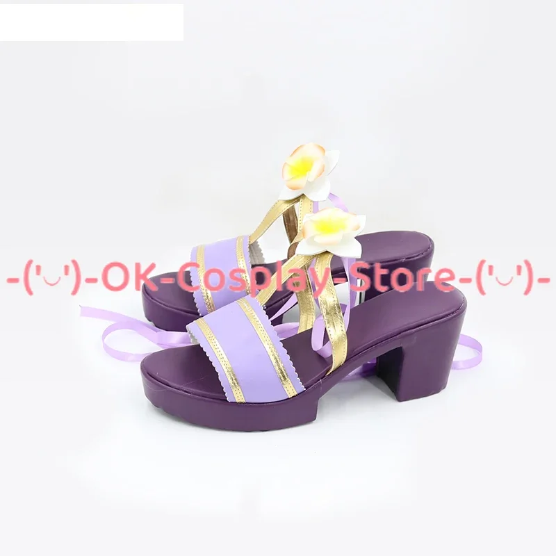 Game Honkai Impact 3 Elysia Cosplay Shoes Women Pink Slippers Summer Sandal Halloween Carnival Boots Cosplay Prop Custom Made