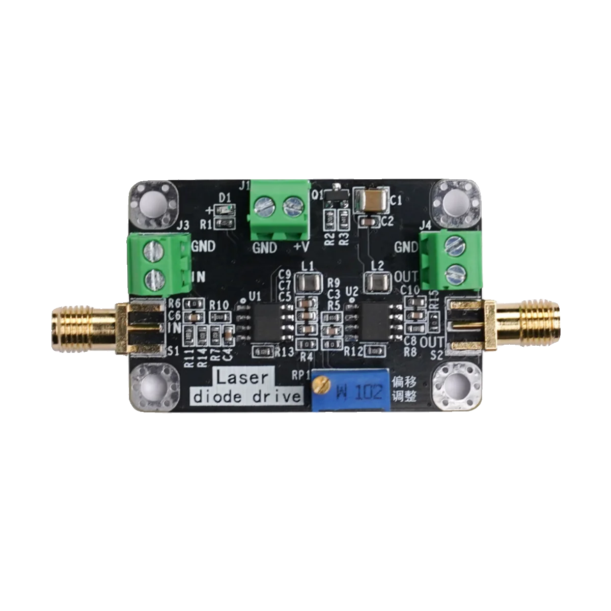 Fiber Laser Emission Driving Module, Photodiode Driving Board Voltage Signal Converted into Optical Signal for Transmission