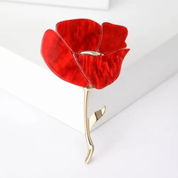Resin Rose Brooches for Women Unisex Enamel Botanical Flower Pins Banquet Party Backpack Gifts Jewelry Accessories
