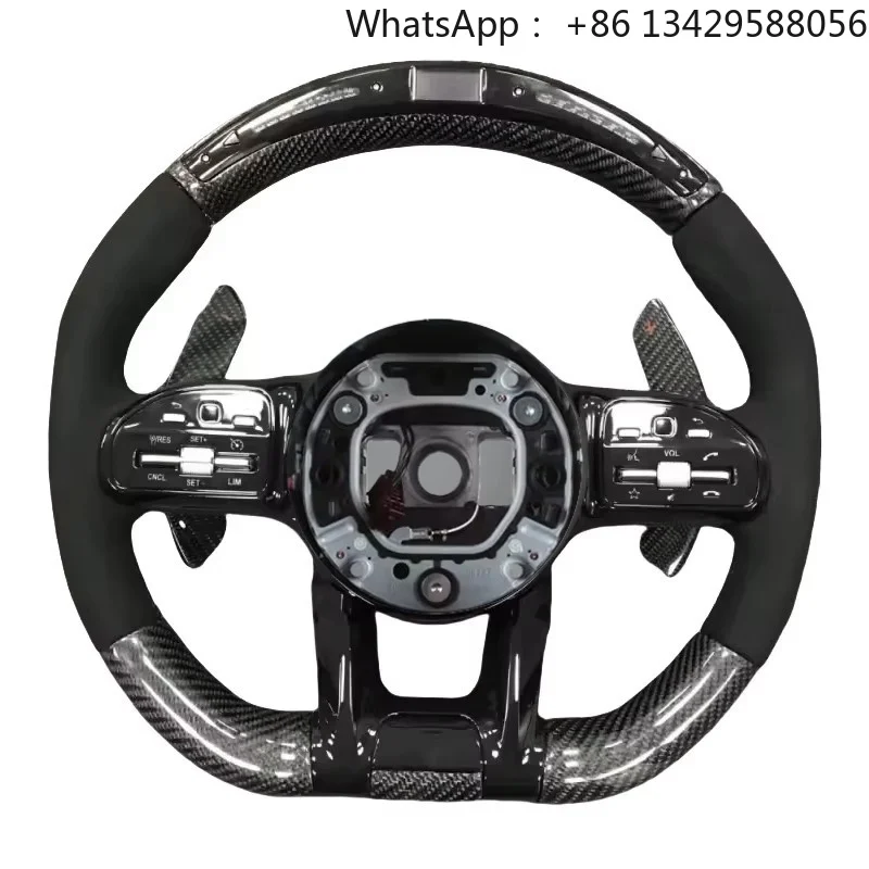 Forge Carbon Fiber LED Steering Wheel for Mercedes benz AMG a C E GLS GLA C63 E63 W213 C43 A45 G63 G500 GLS63 2015-2021