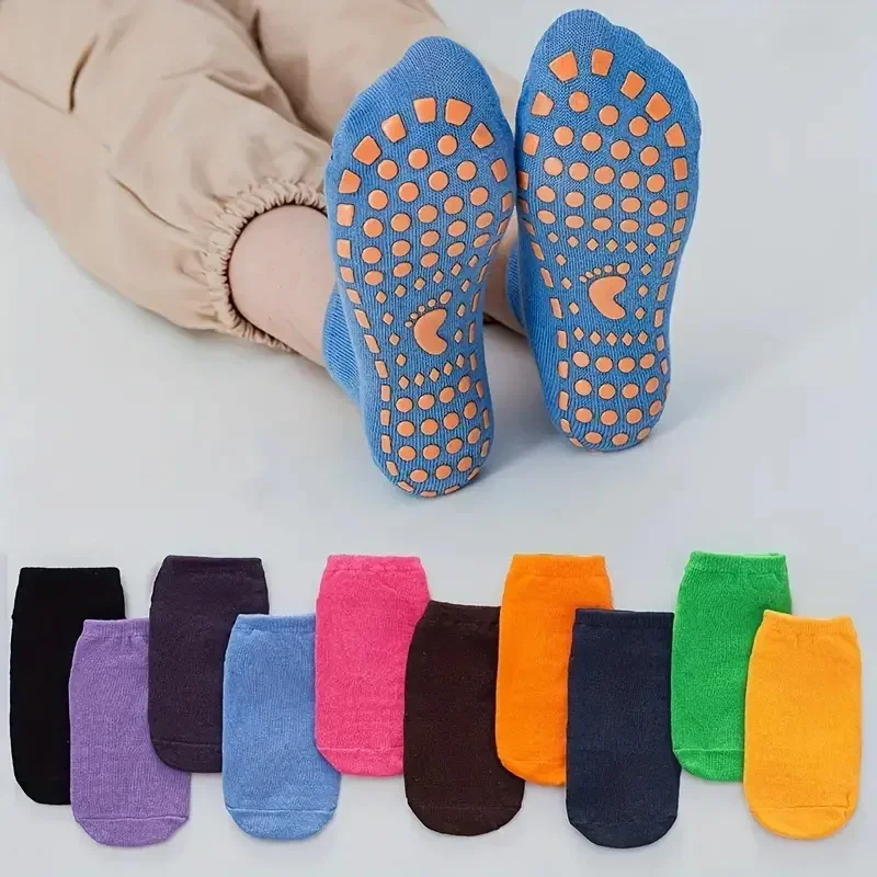 1 Paar neue, bequeme, atmungsaktive, rutschfeste Baumwollsocken, rutschfeste Bodensocken für Kinder und Erwachsene