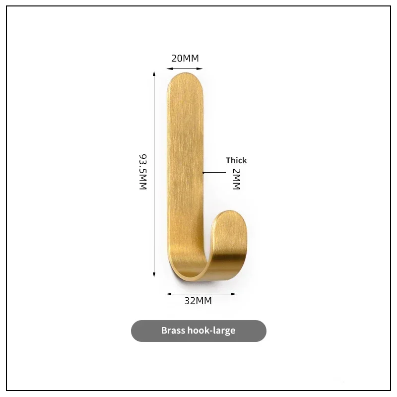 ตะขอติดผนังทองเหลืองสำหรับห้องน้ำตะขอติดผนังแบบไม่เจาะติดสำหรับห้องครัวตะขอชุดคลุมผ้าขนหนูติดผนังประตูตะขอเสื้อเครื่องเรือน