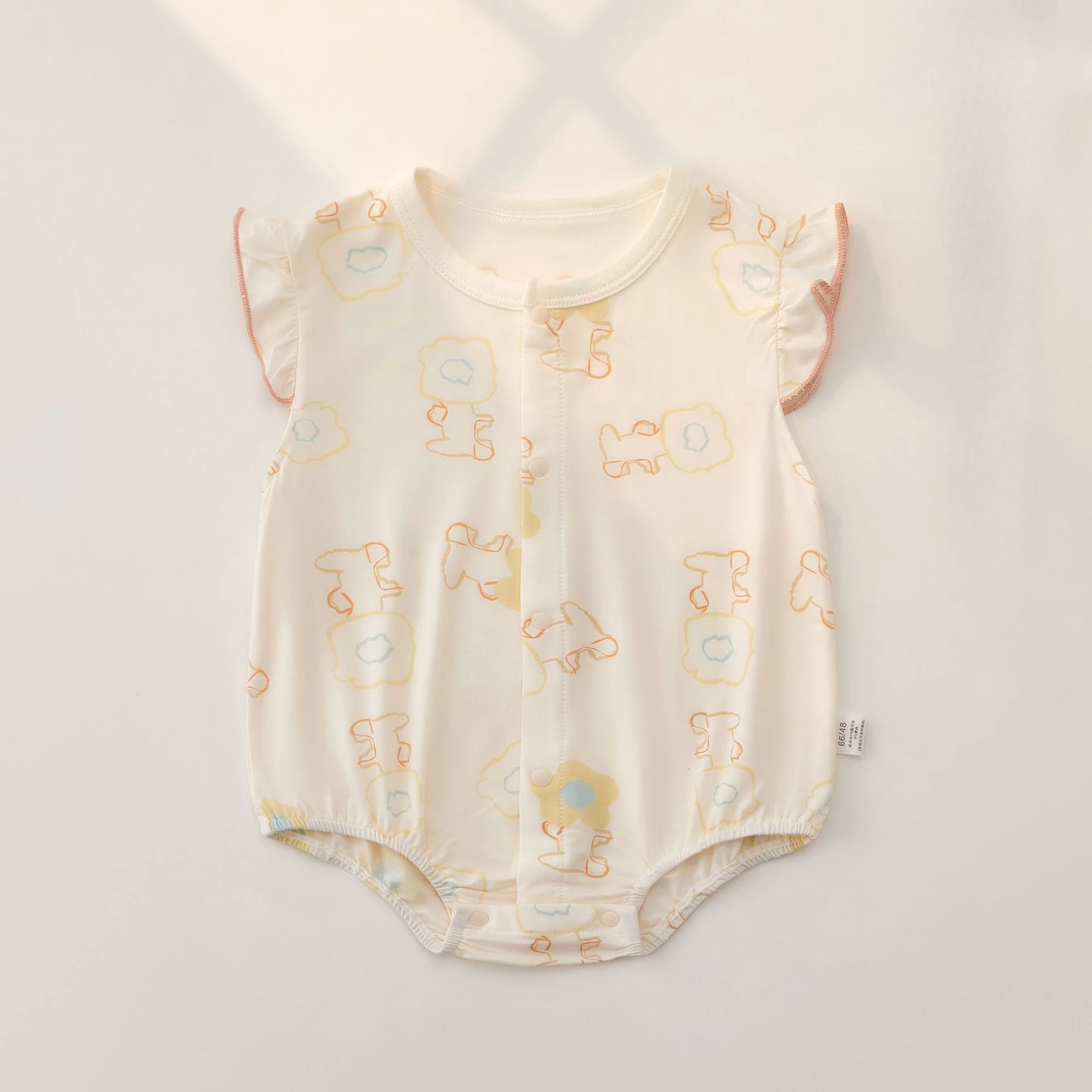 

Baby fart clothes summer short sleeves baby modal onesie newborn pajamas female treasure baby Romper