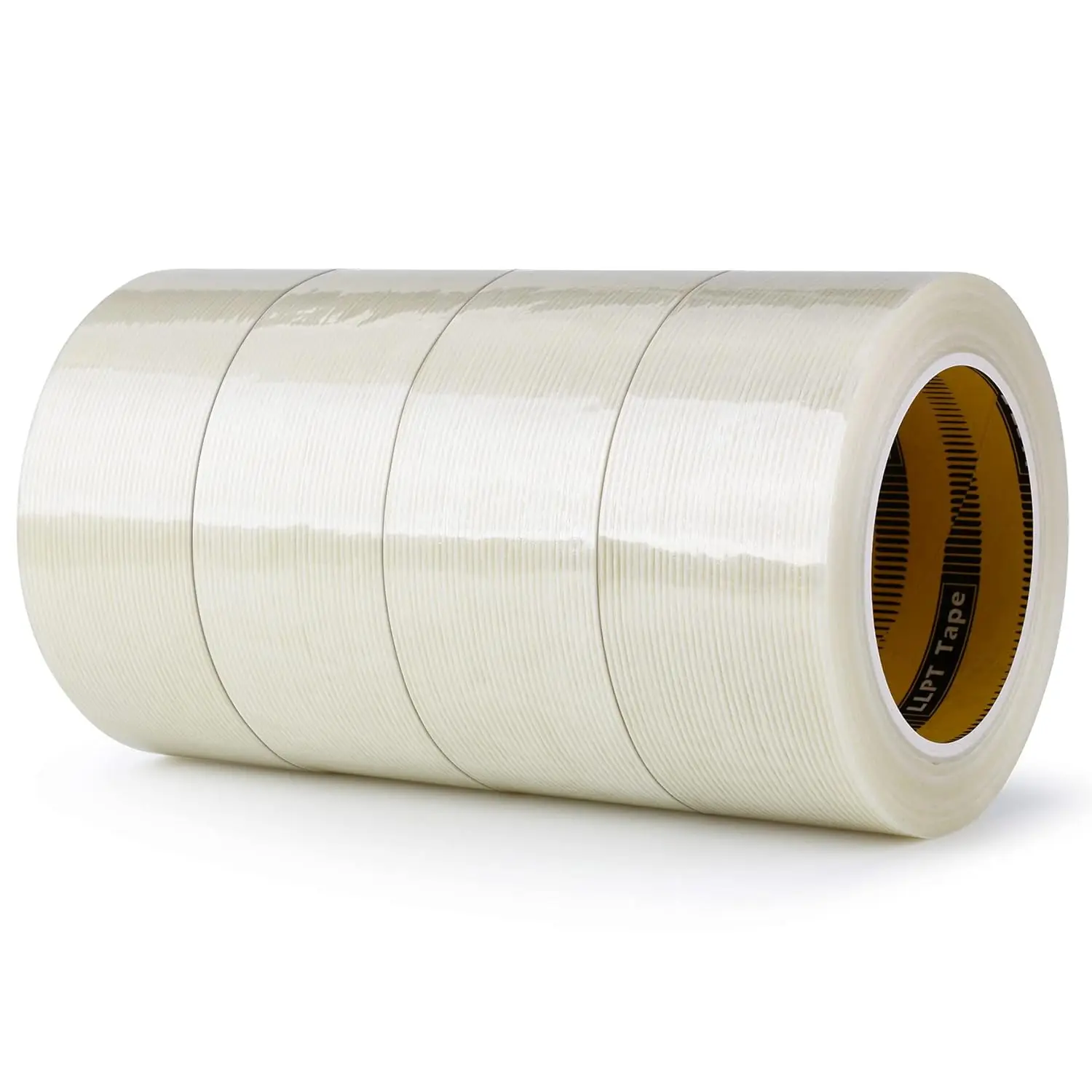 Cinta de Filamento Reforzada con Fibra de Vidrio de 2 Pulgadas x 36 Yardas, 5.9 Mil, Paquete de 4, Cinta de Embalaje Resistente para Envíos