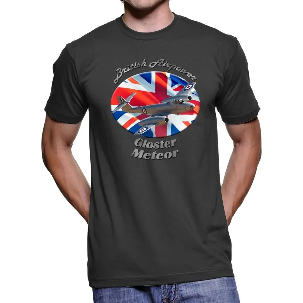 New Summer Fashion Men Tee Shirt Gloster Meteor British Airpower Men`S Dark T-Shirt Custom Aldult Teen Unisex Digital Printing