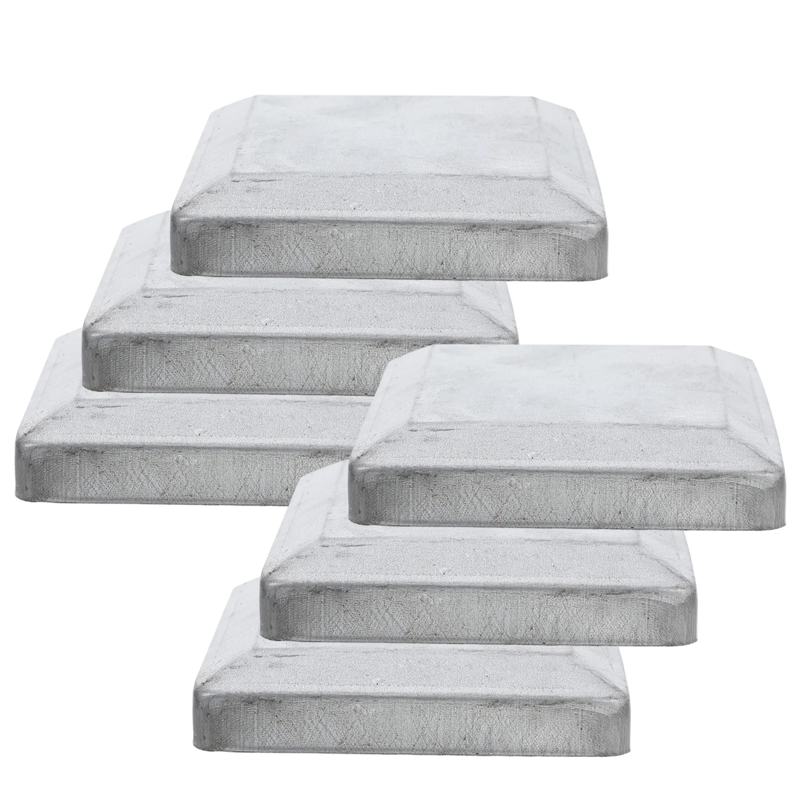 6개입 금속 울타리 기둥 캡 사각형 장식용 기둥 트림 캡 중량급 울타리 커버 보호대 데크 및 복도용