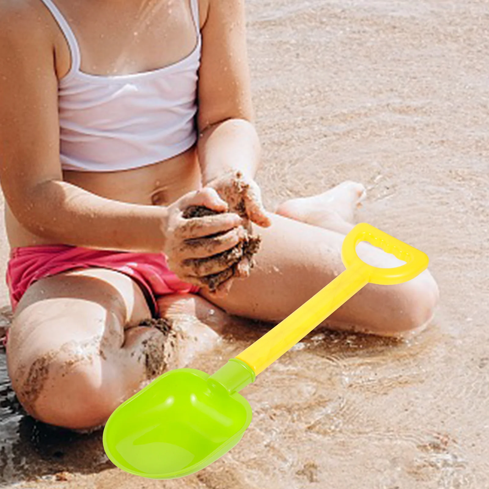 4 pezzi mini pale da spiaggia per scavo all'aperto per bambini in plastica premium tempo di servizio divertimento semplice neve cortile giardinaggio scatole di sabbia