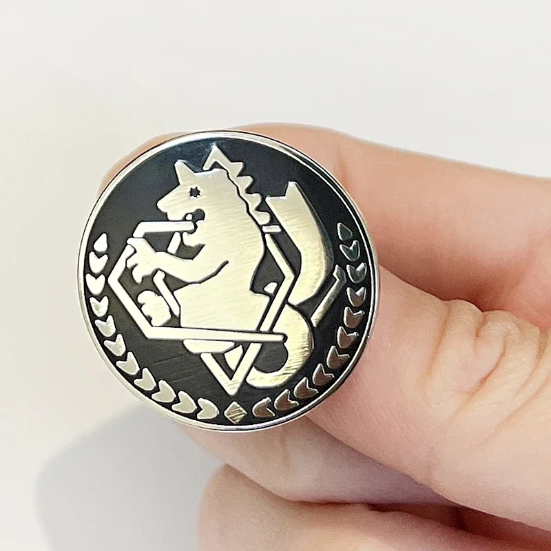 Fullmetal الخيميائي إدوارد إلريك ساعة الجيب نمط المينا دبوس أنيمي زر شارة دبابيس مجوهرات اكسسوارات لحقيبة الظهر