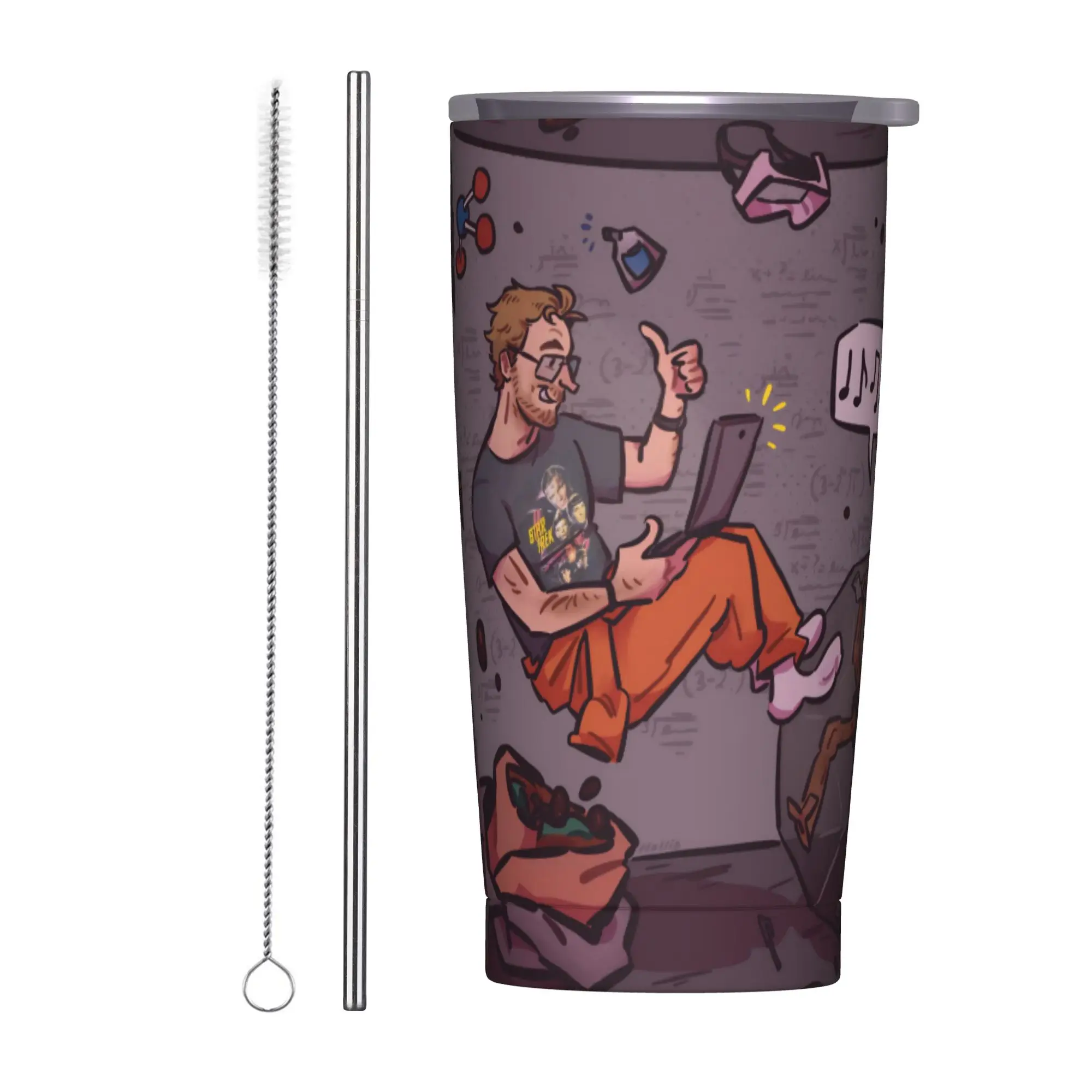 Project Hail Mary Insulated Tumbler with Lid Ryland Grace Rockys Vacuum Coffee Mugs Outdoor Travel  Bottle Cups, 20oz