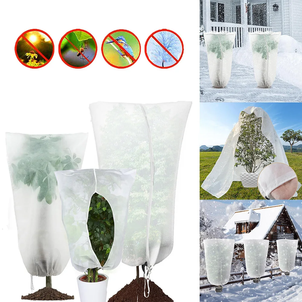 Large Outdoor Winter Frost Protection Cover Heavy-Duty Non-Woven Fabric Cold-Resistant Tree Shrub Plants Fruit Durable Blanket