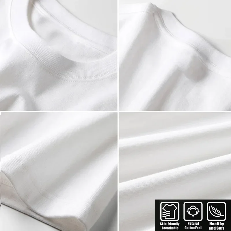 2025 كامل الوقت القطن الخالص 220 جرام الثقيلة الأمريكية الرجعية الشارع الكتابة على الجدران قصيرة الأكمام تي شيرت كبير الحجم فضفاض جوكر زوجين القمم