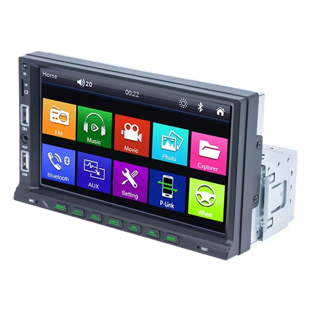 

1 Din autoradio 7 "Universal Carplay Multimedia Player Android Auto Audio MP5 Bluetooth USB TF FM Camera Car Stereo