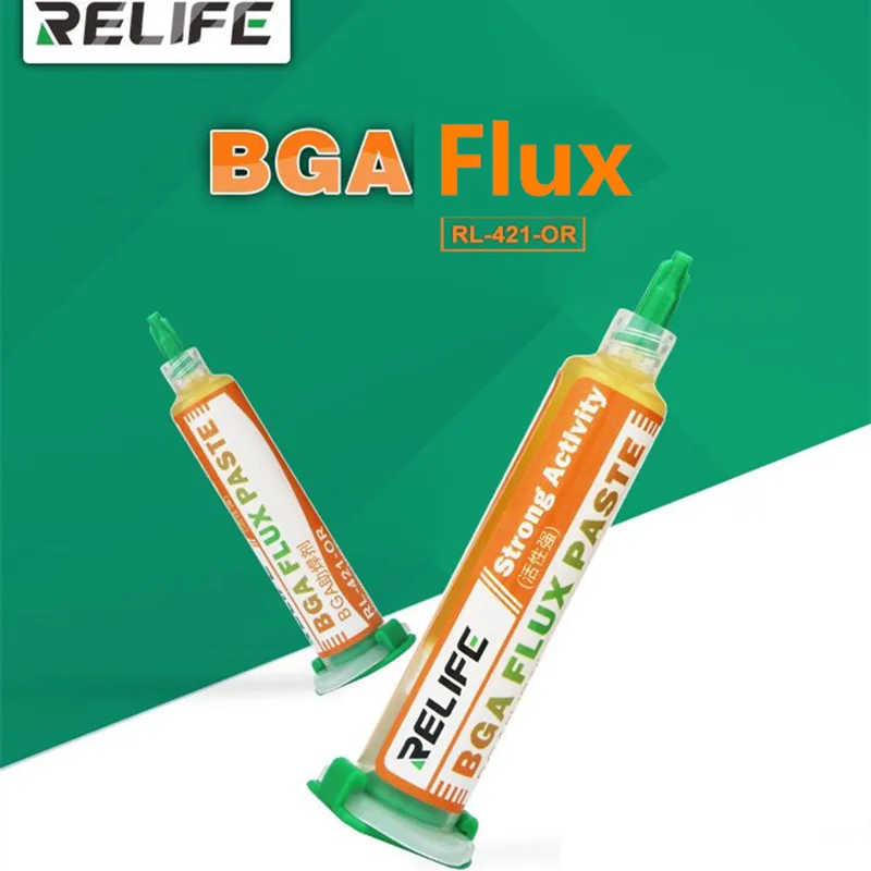 RELIFE RL-420 RL-421 RL-422 Soldering Flux for BGA SMD PGA PCB Repair 10CC Strong Activity Halogen Free Welding Paste