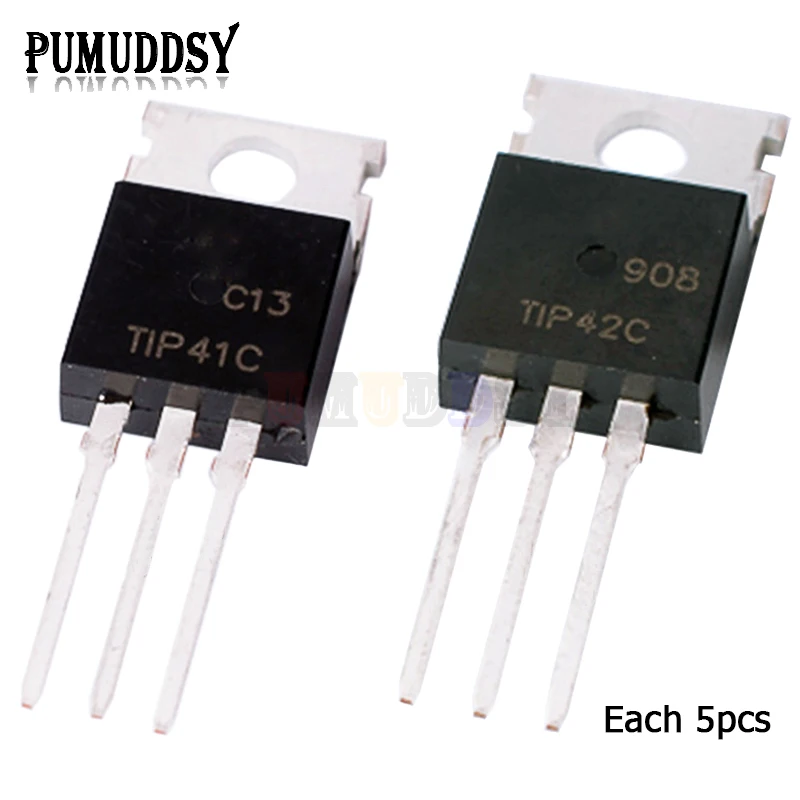 10PCS TIP41C TIP42C Each 5PCS CDarlington Transistor Pair Tube TO-220 New Original