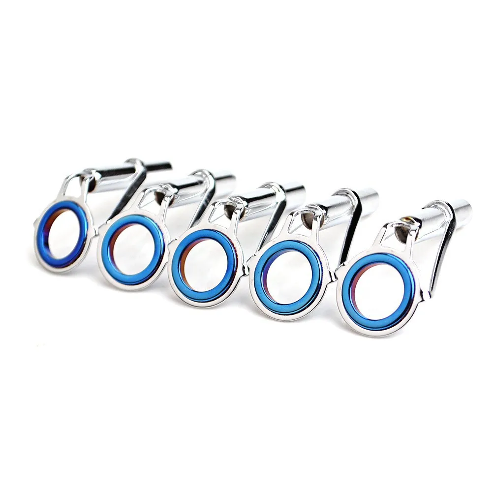 

Hot Sale 5Pcs Fishing Guide Ring Tip Eye Top Durable Tackle Repair Kit Fishing Rod Stainless Steel Parts Circle High Quaility