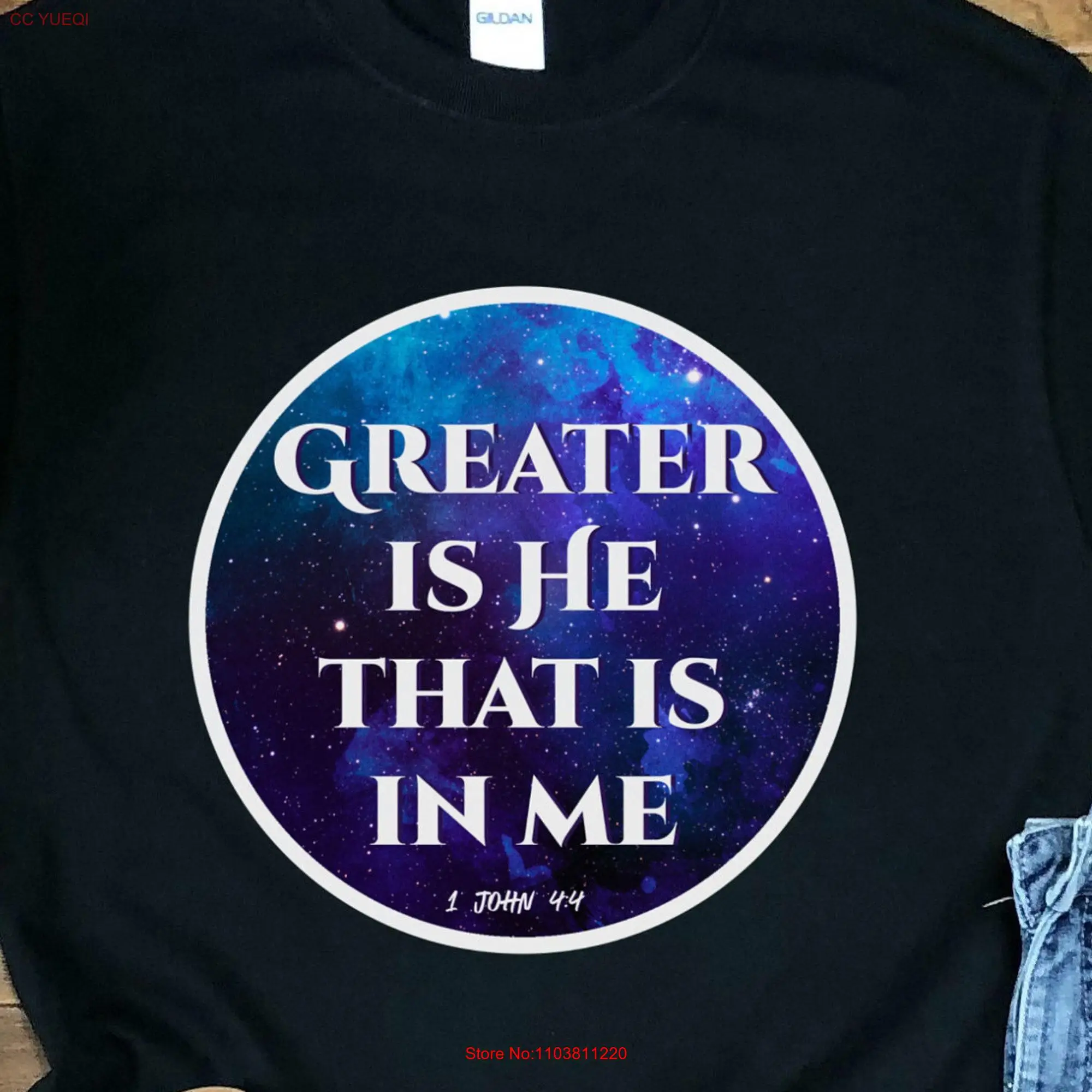 Христианская футболка «больше то, что в мне», 1 Джон 4, тексты Библии, одежда, Писание, Иисус Святой Дух