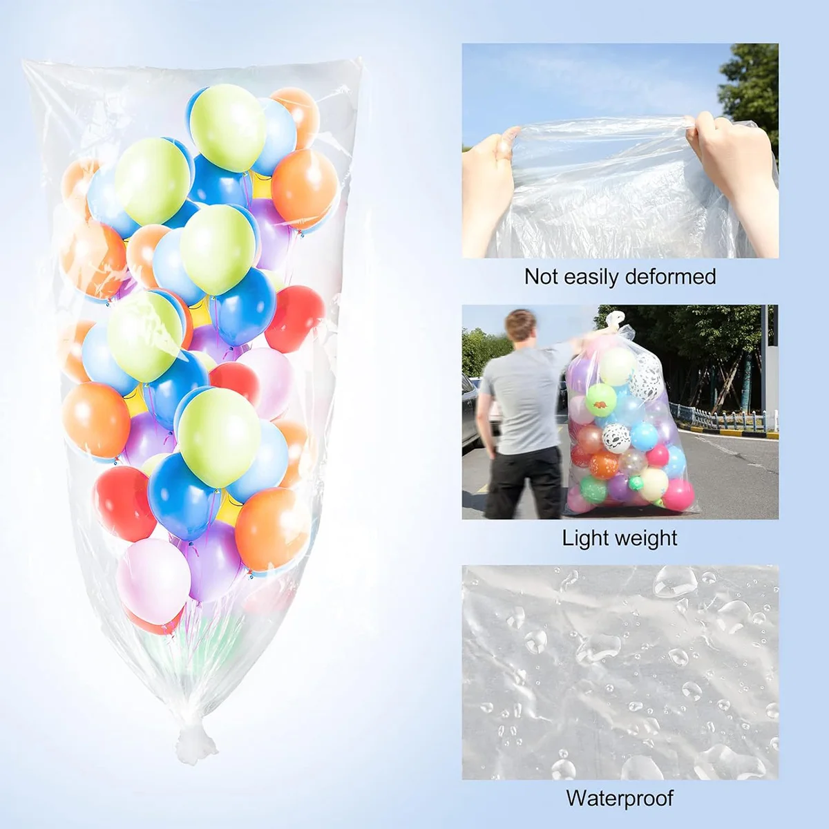 1pcs Balloon Bag Storage Bag 1.2X1.5m Large Big Plastic Bag Tool for Transport Ballon Clear Christmas Tree Disposal Storage Bag