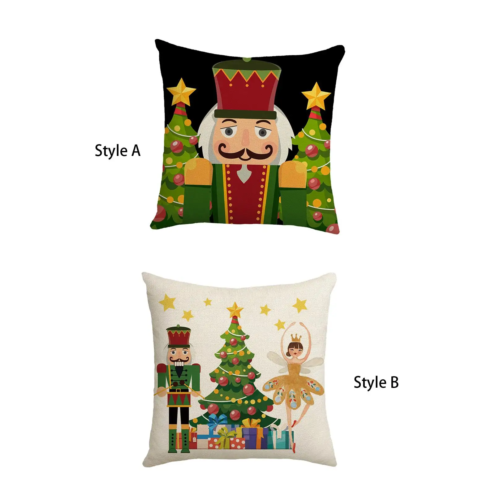 Christmas Pillowcase Home Decoration Creative Soft 45 cm Breathable Square Pillowcase for Winter Sofa Bedroom Living Room Hotel