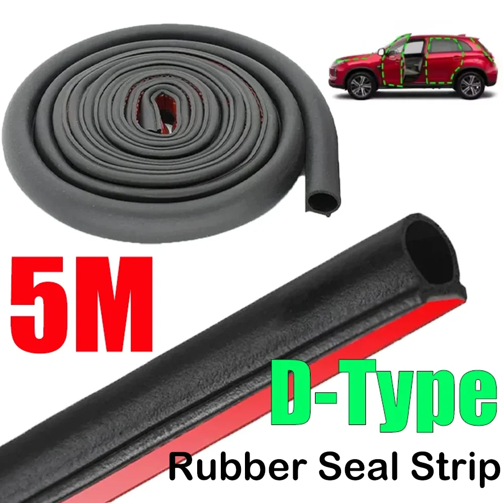 

Universal Car D Type Rubber Door Seal Strip High-quality Waterproof Noise Insulation Rubber Seals Auto Maintenance Accessories
