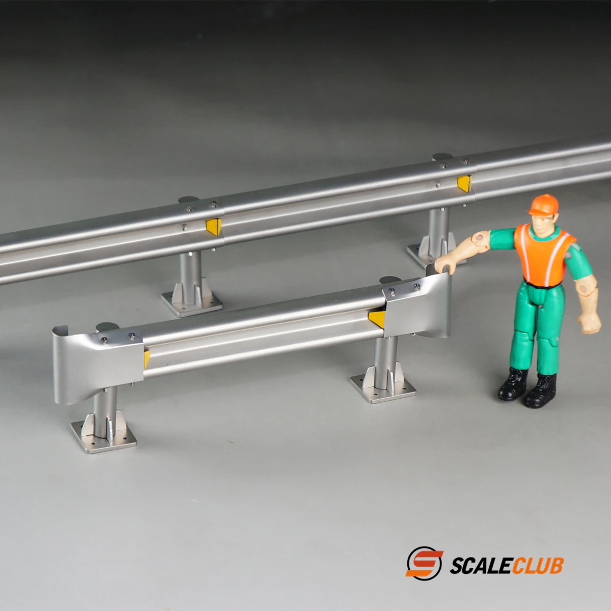 Scaleclub 1/14 1/10 Simulation Scene Metal Highway Guardrail For Tamiya Lesu For Man Actros Car Parts Rc Truck