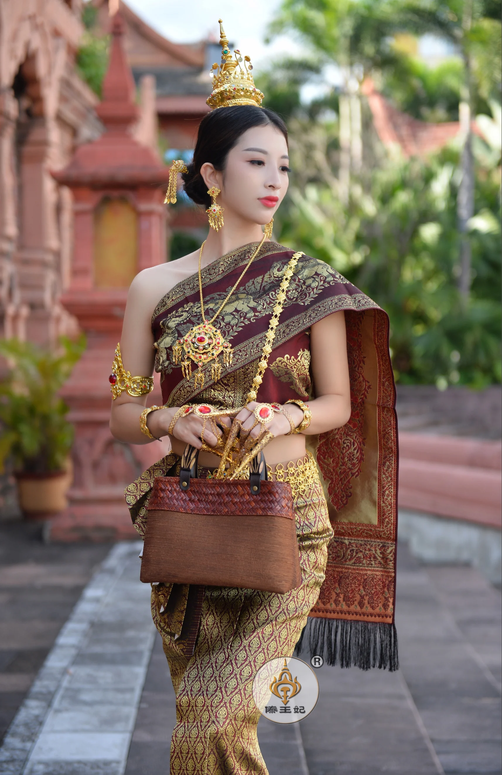 Vêtements traditionnels thaïlandais imbibés pour femmes, robe tube Dai, châle, studio, voyage, accessoires de photographie, uniforme de performance sur scène