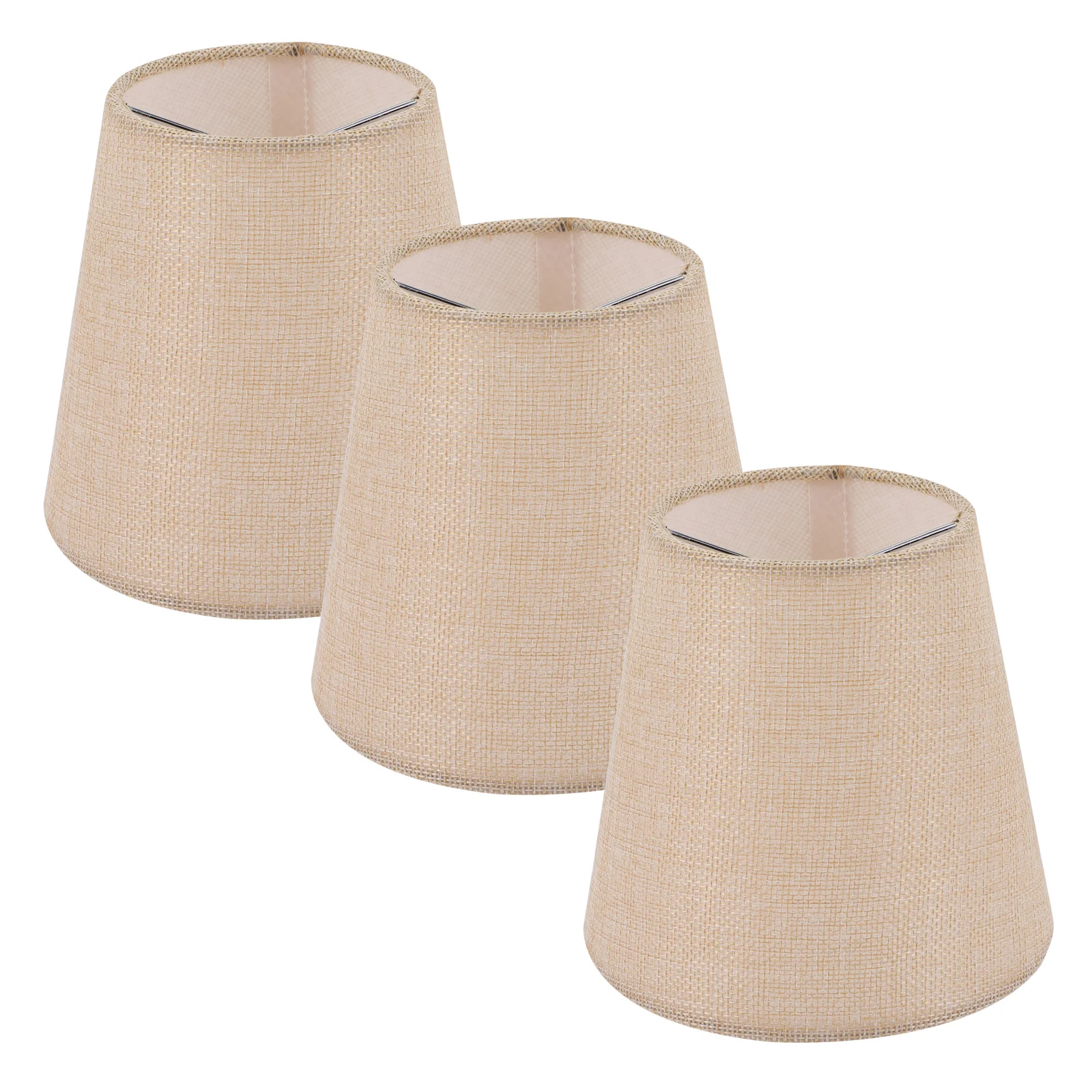 

3pcs Cloth Shade Cover Table Lamp Wall Lamp Shade Clip On Replacement For Bedroom Living Room Decor Light Fixtures