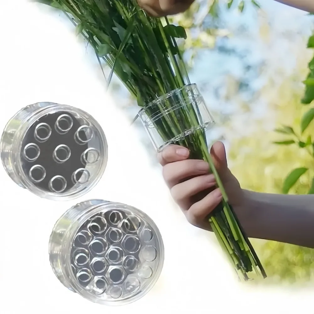 2 Stück transparente Spirale Ikebana Stielhalter für Vasen Blumenstielbefestigung Blumenstrauß Twister Arrangement DIY Blumenarrangierungswerkzeug