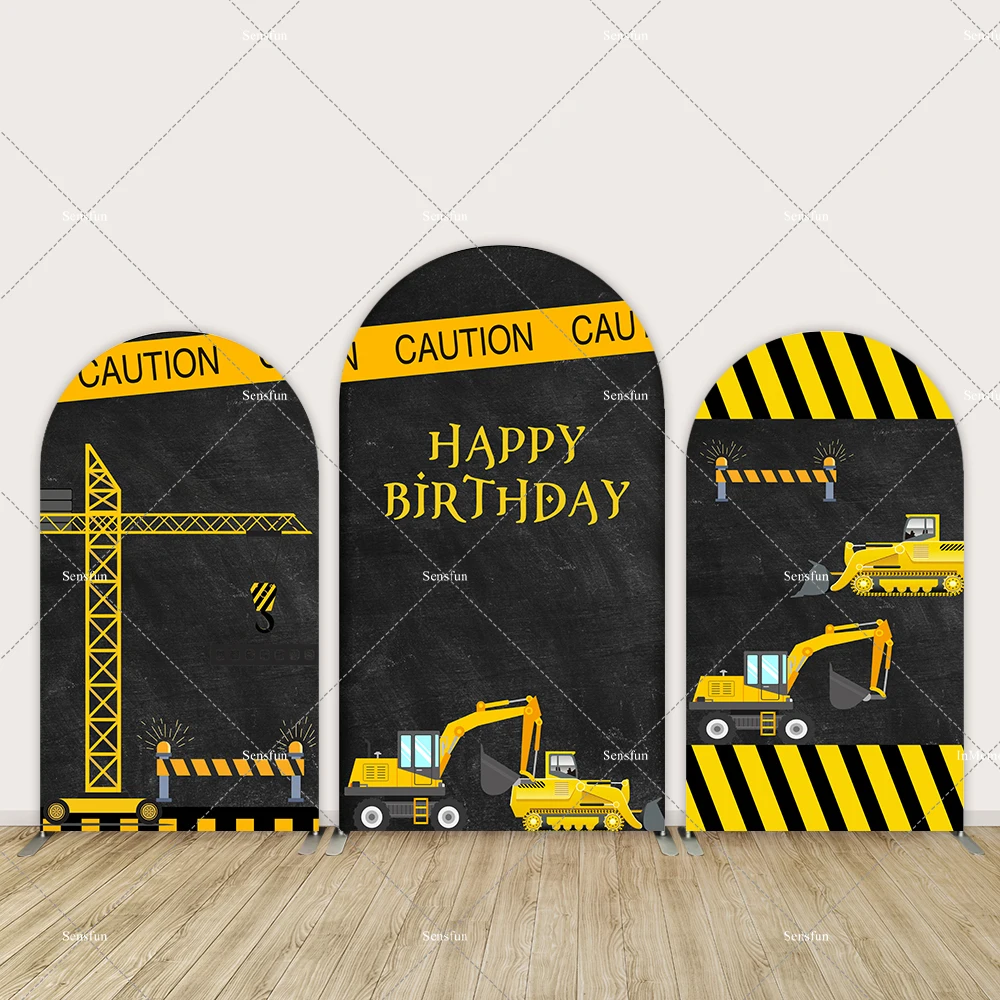 

Construction Arch Backdrop Photography Background For Engineering Truck Birthday Party Decorations Chiara Wall Covers Doubleside