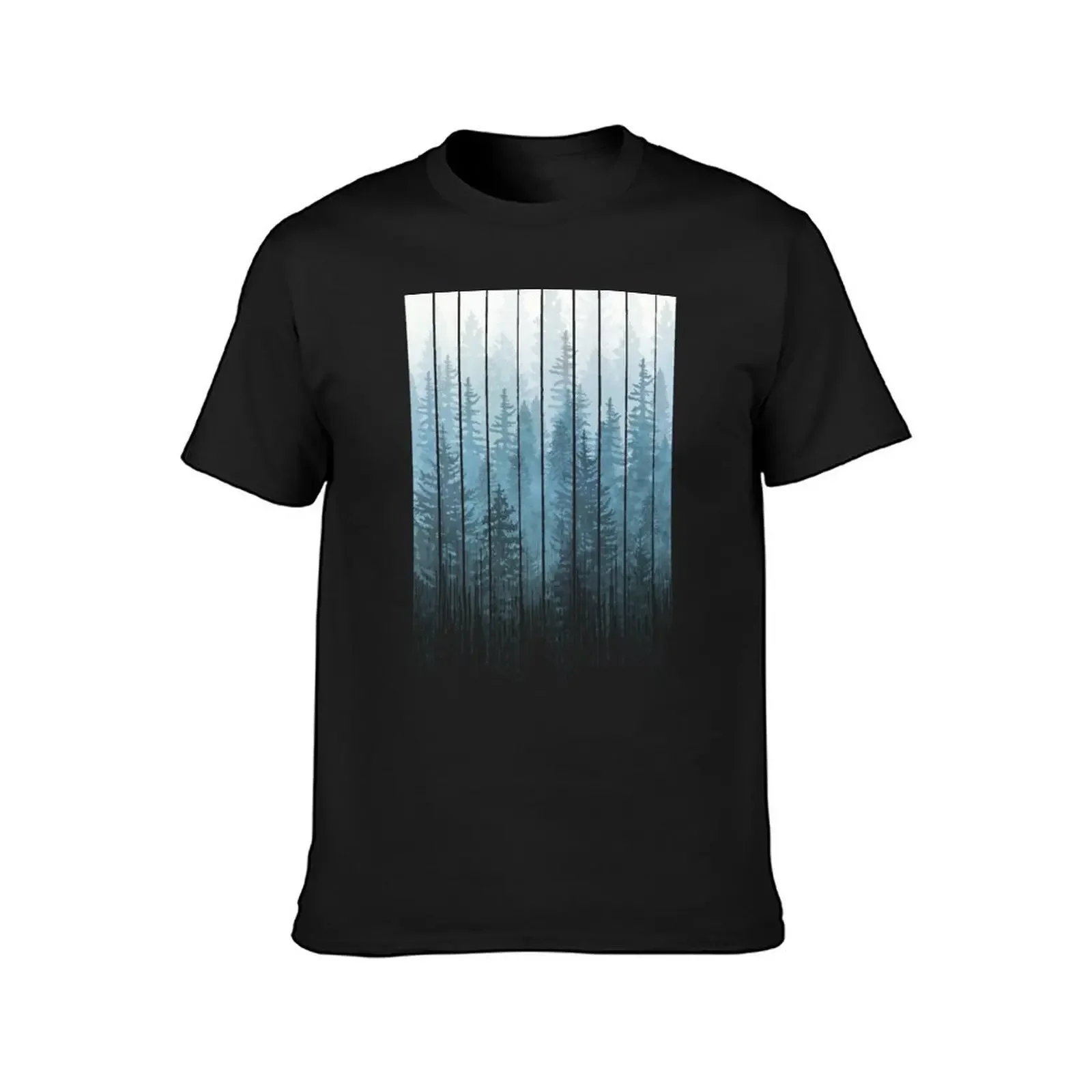 Grunge Dripping Turquoise Misty Forest T-Shirt vintage new edition sports fans oversized t shirts for men