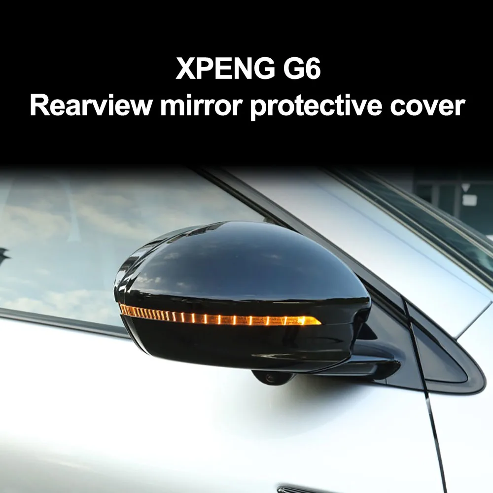 For Xpeng G6 Rearview Mirror Protective Cover Scratch And Collision Shell Black Warrior Modification And Upgrade Accessories