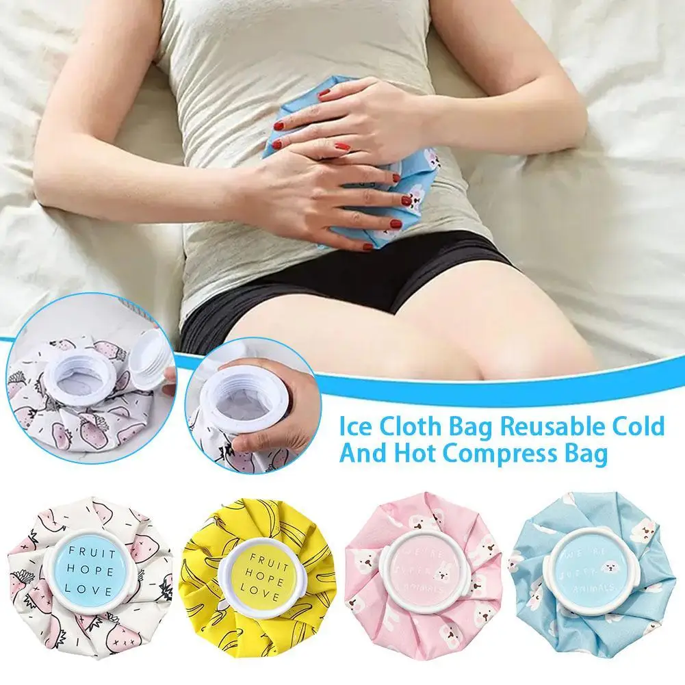 Water Filling Cloth Ice Pack Cartoon Cooling Ice Pack Warmer Knee Pain Head Bottle Ice Relief Water Hand Hot Cold Leg Bag B K2F9