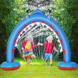 Inflatable Shark Sprinkler Arch Rainbow Sprinkler Arch Bridge Children's Outdoor Sprinkler Toy Door