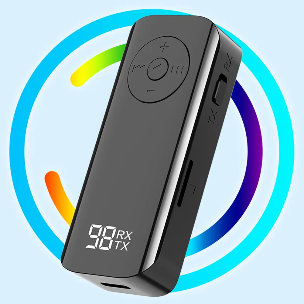 BT 5.3 Jack Audio Receiver 3.5mm Wireless Audio Receiver with LED Battery Display for Speaker/Home Stereo/Wired Headphones