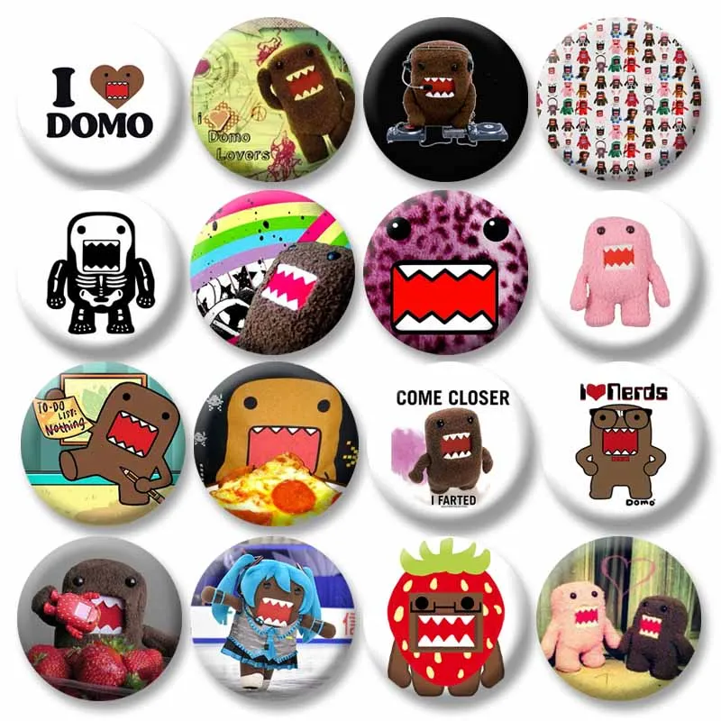 مضحك أنا أحب دومو القط بروش لطيف الكرتون شخصية المينا دبوس شارة مجوهرات إبداعية على ظهره الملابس والاكسسوارات هدية عيد الميلاد