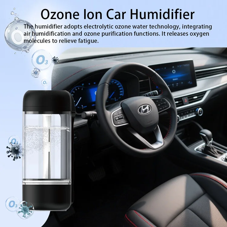 2-In-1 Air Purifier and Humidifier Type-C Ambient Light with Ozone Generation Odor Elimination Automotive
