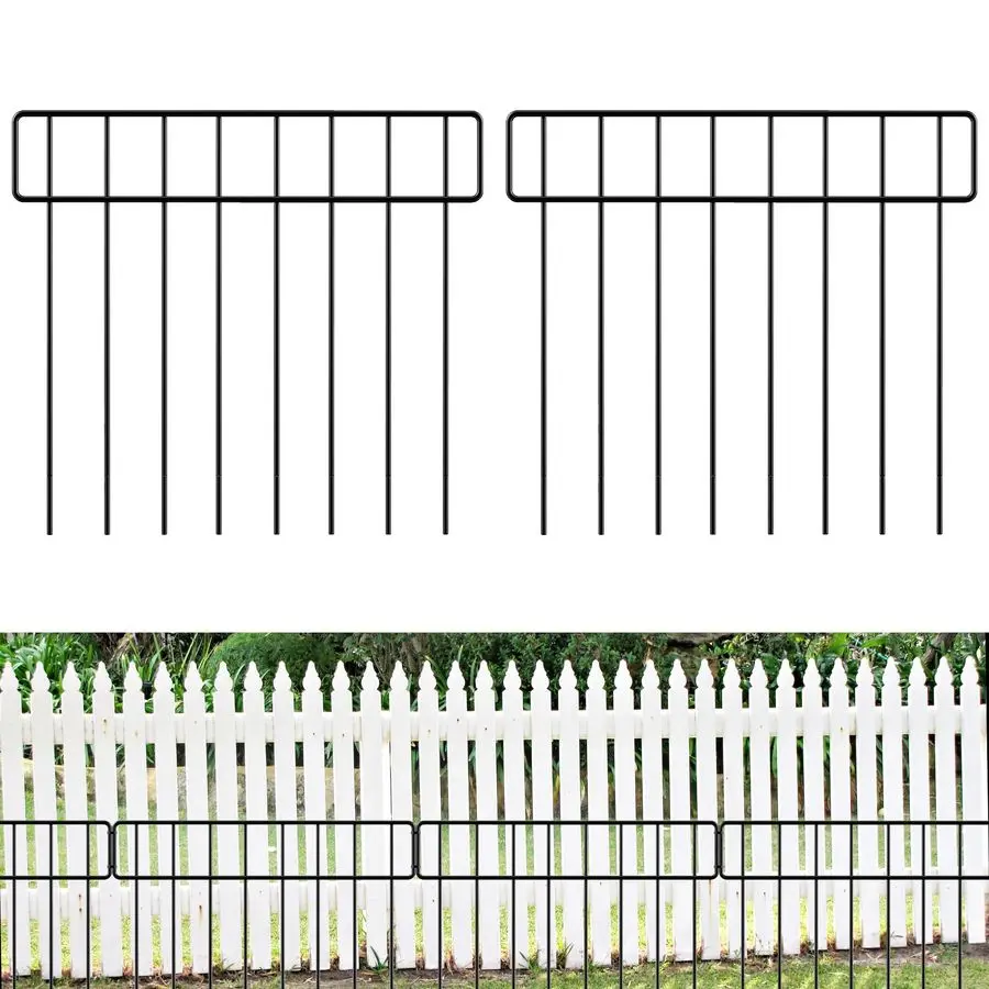 

Металлическое ограждение для сада X 13 дюймов (21 панель) – Защитный барьер для животных, безкопковое ограждение для собак, кроликов, грызунов