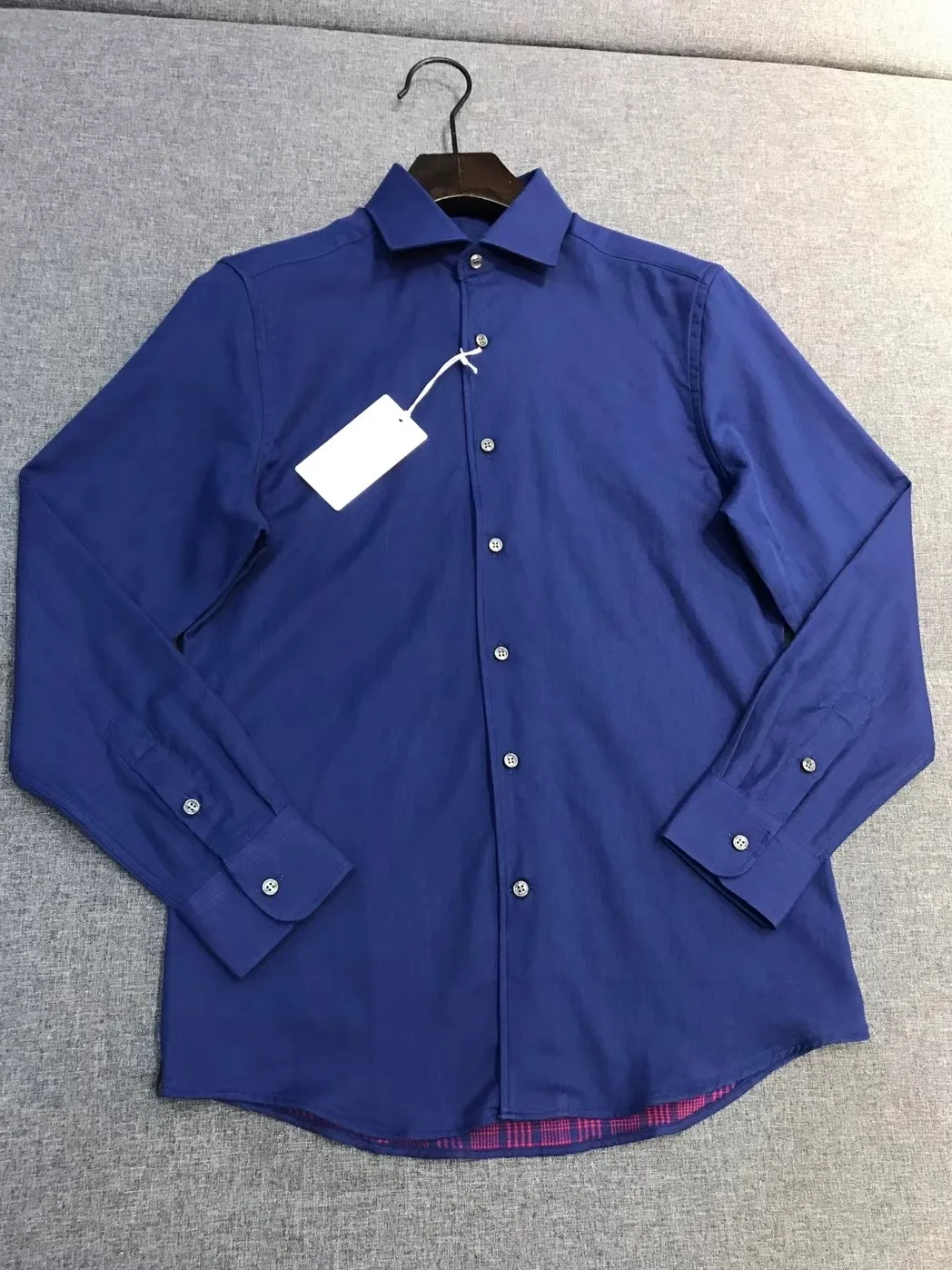 Bri Business Casual Old Money Style Men's Classic Solid Color Long Sleeve Shirt