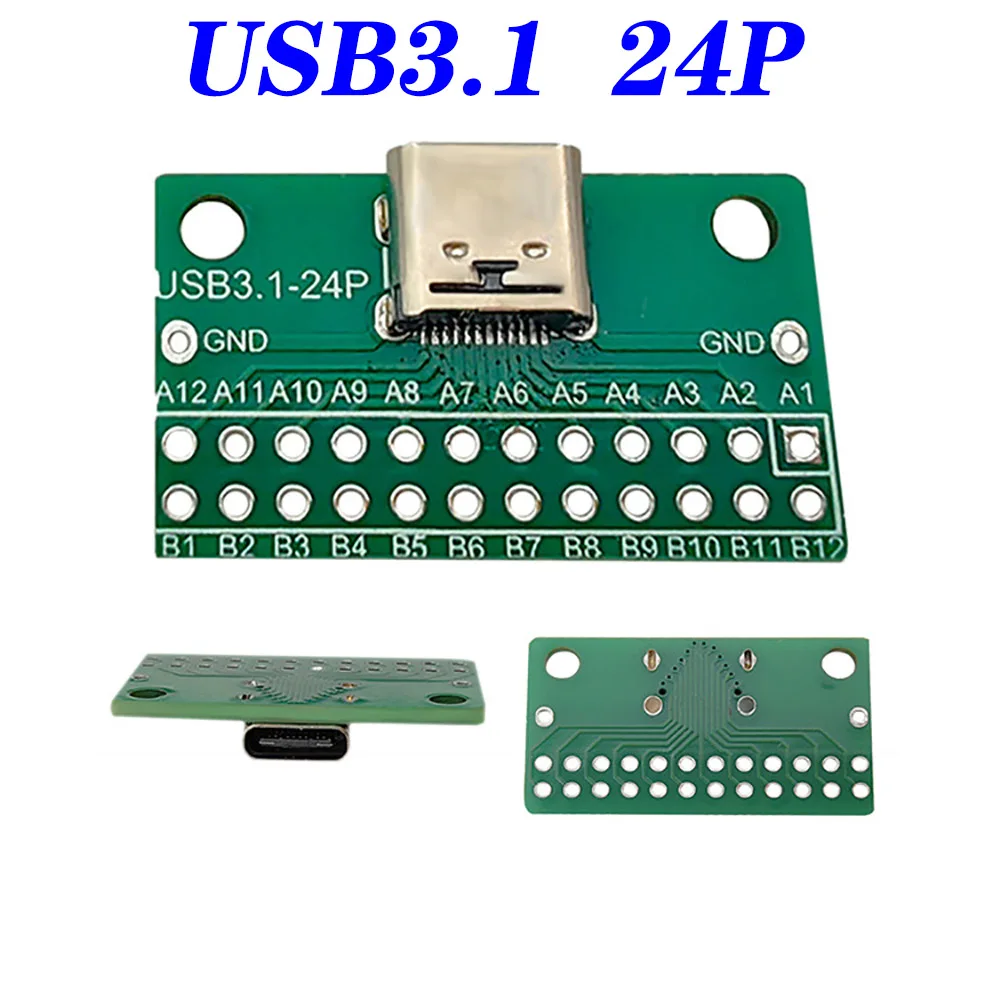 100pcs USB 3.1 Type-C Female Type-C Test Board Universal Board 24P with USB 3.1 Port Test Board